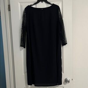 SHEIN Black Dress with Lace Sleeves